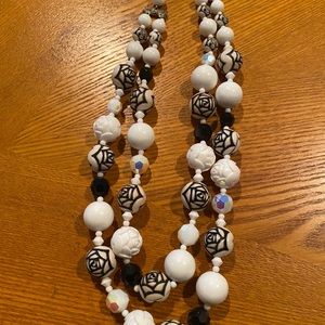 8” Black and White necklace